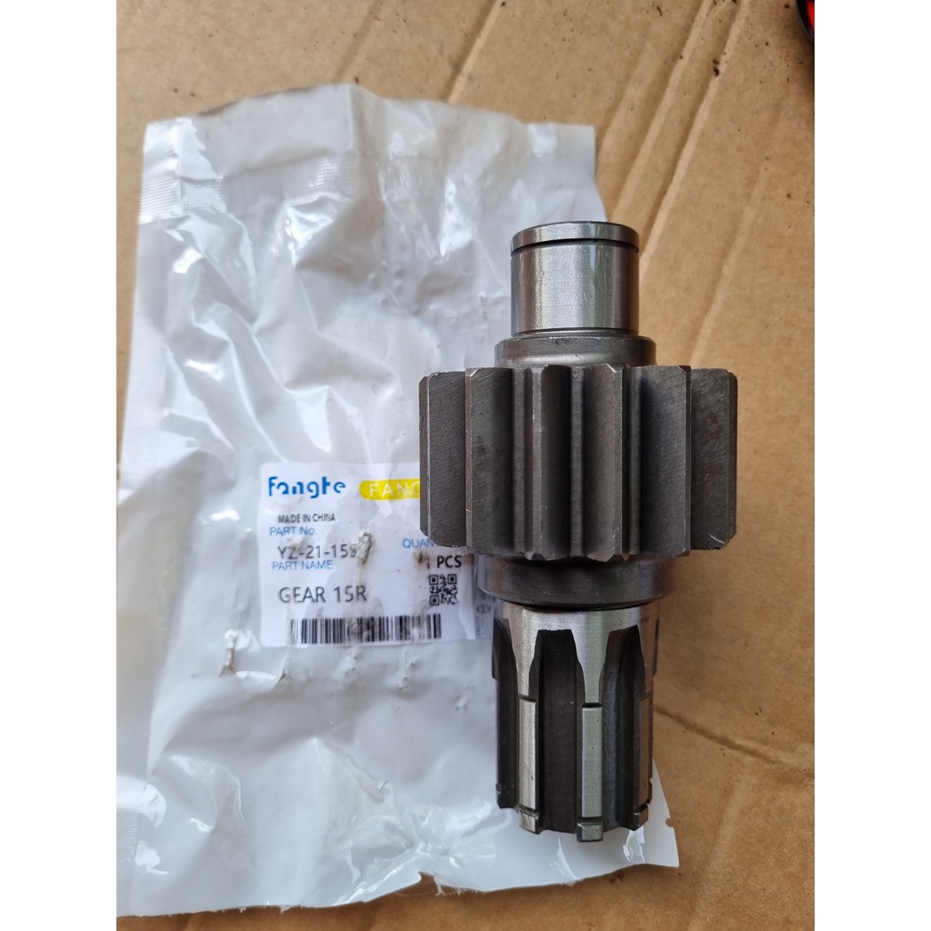 Trục cùi (nhông cùi) 15R - 8T/ 16R - 6T hộp số World (máy cộ, máy kéo)| YZ-155B