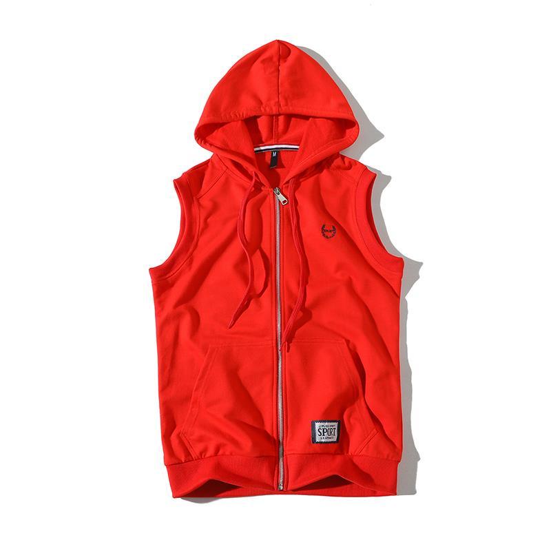 Hàng Có Sẵn!Áo Khoác Sweater Thể Thao Sát Nách Có Mũ Trùm Kiểu Hàn Quốc Cá Tính Cho Nam