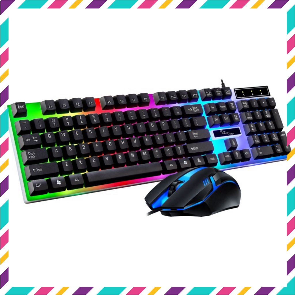 Bàn phím giả cơ gaming G21 kèm chuột có dây với đèn Led 7 màu chuyên dùng cho máy tính PC và Laptop chuột không dây | BigBuy360 - bigbuy360.vn