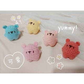 Móc khóa gấu len mini- Tooth bear