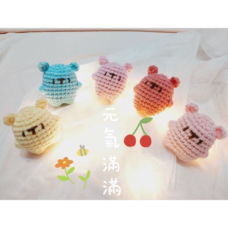 Móc khóa gấu len mini- Tooth bear