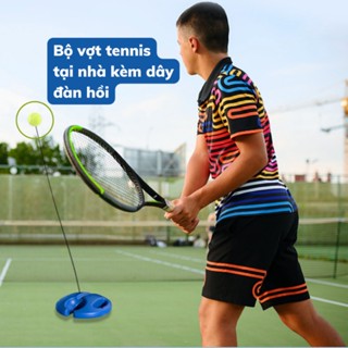 Bộ Vợt Tennis Tập Tại Nhà Kèm Dây Đàn Hồi Và Đế - Dụng cụ tập tennis luyện phản xạ