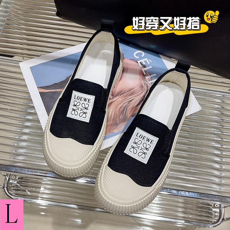 Giày Lười Vải Canvas Thoải Mái Thời Trang Xuân Hè Phong Cách Hàn Quốc Mới Cho Nữ