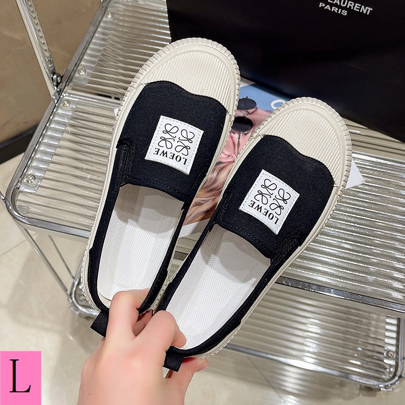 Giày Lười Vải Canvas Thoải Mái Thời Trang Xuân Hè Phong Cách Hàn Quốc Mới Cho Nữ