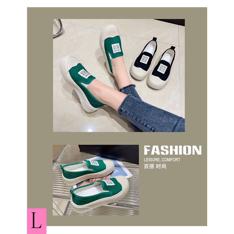 Giày Lười Vải Canvas Thoải Mái Thời Trang Xuân Hè Phong Cách Hàn Quốc Mới Cho Nữ