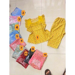 Đồ bộ mặc nha hoa nhí lửng size 40-60kg