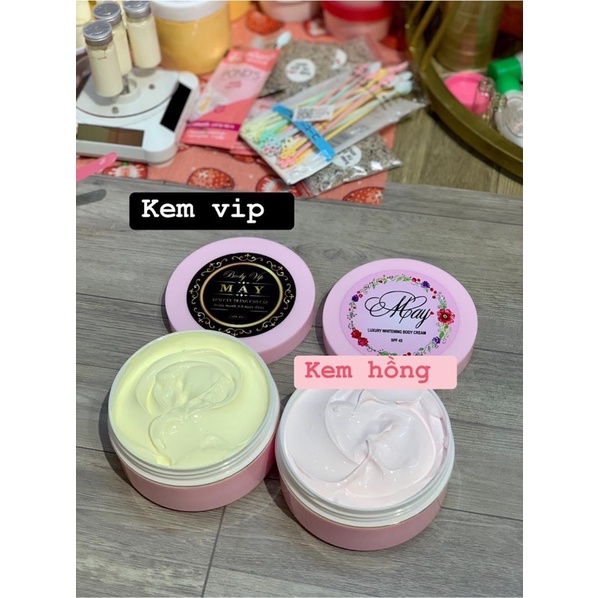 KEM DƯỠNG TRẮNG BODY MAY CAO CẤP 300GRAM tặng kèm cục xà phòng cám gạo