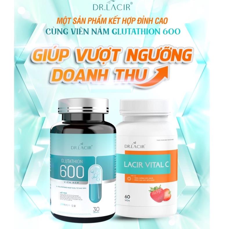 Viên Uống Nám Trắng Da Glutathione 600 Dr Lacir Hộp 30 viên