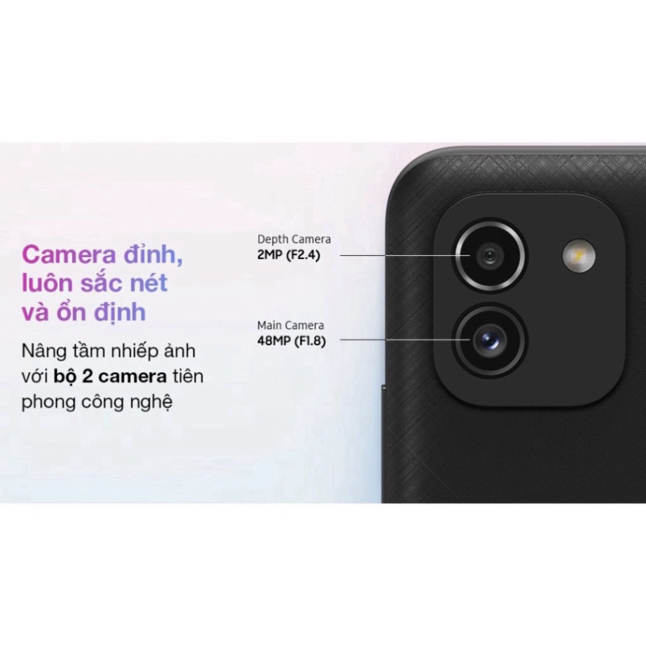 Điện thoại samsung A03 Pin 5000mAh fullbox - Bảo hành 12 tháng