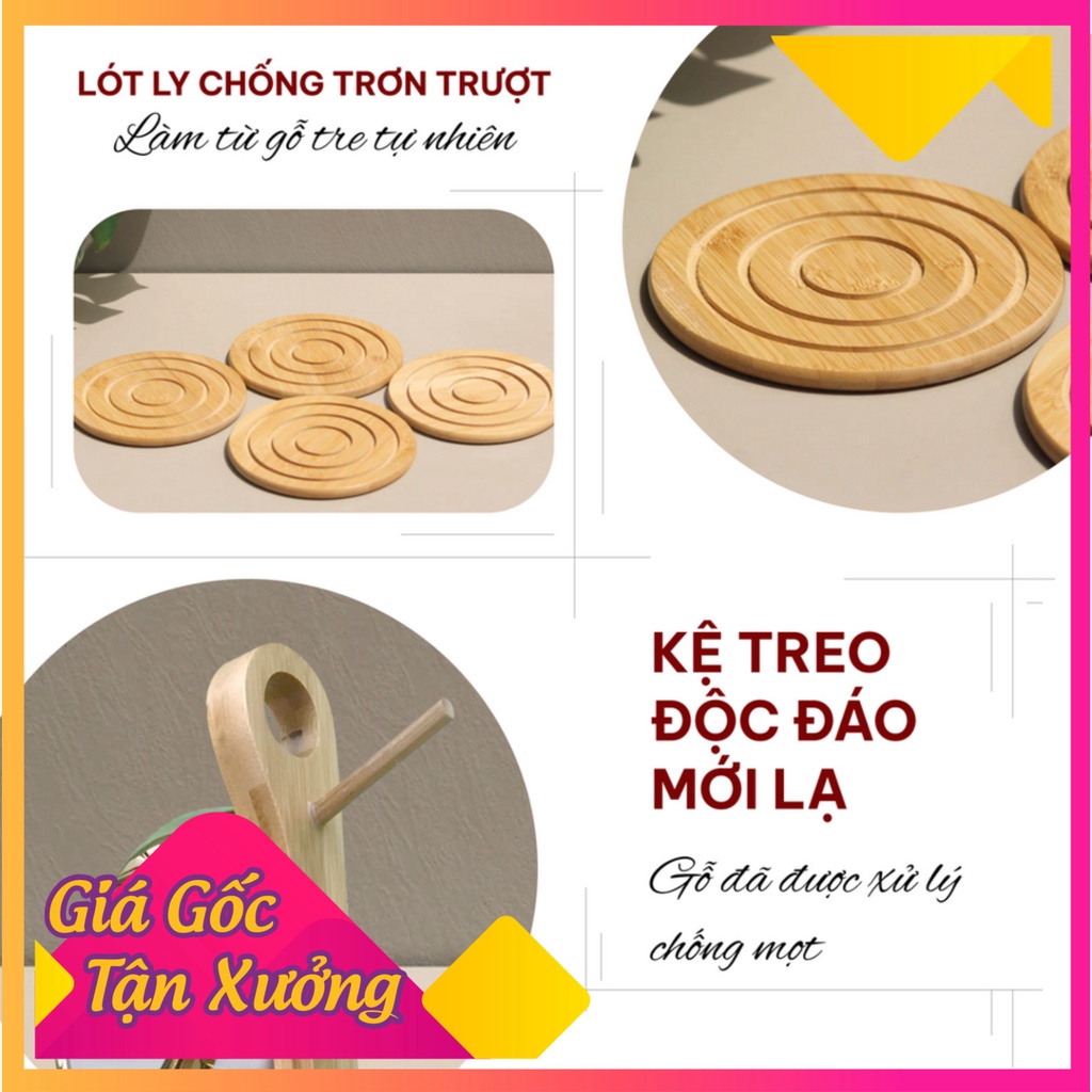 [Chính hãng] Bộ Chum Trà Tặng Bộ Kệ Gỗ Tre baohanhchinhhang | BigBuy360 - bigbuy360.vn