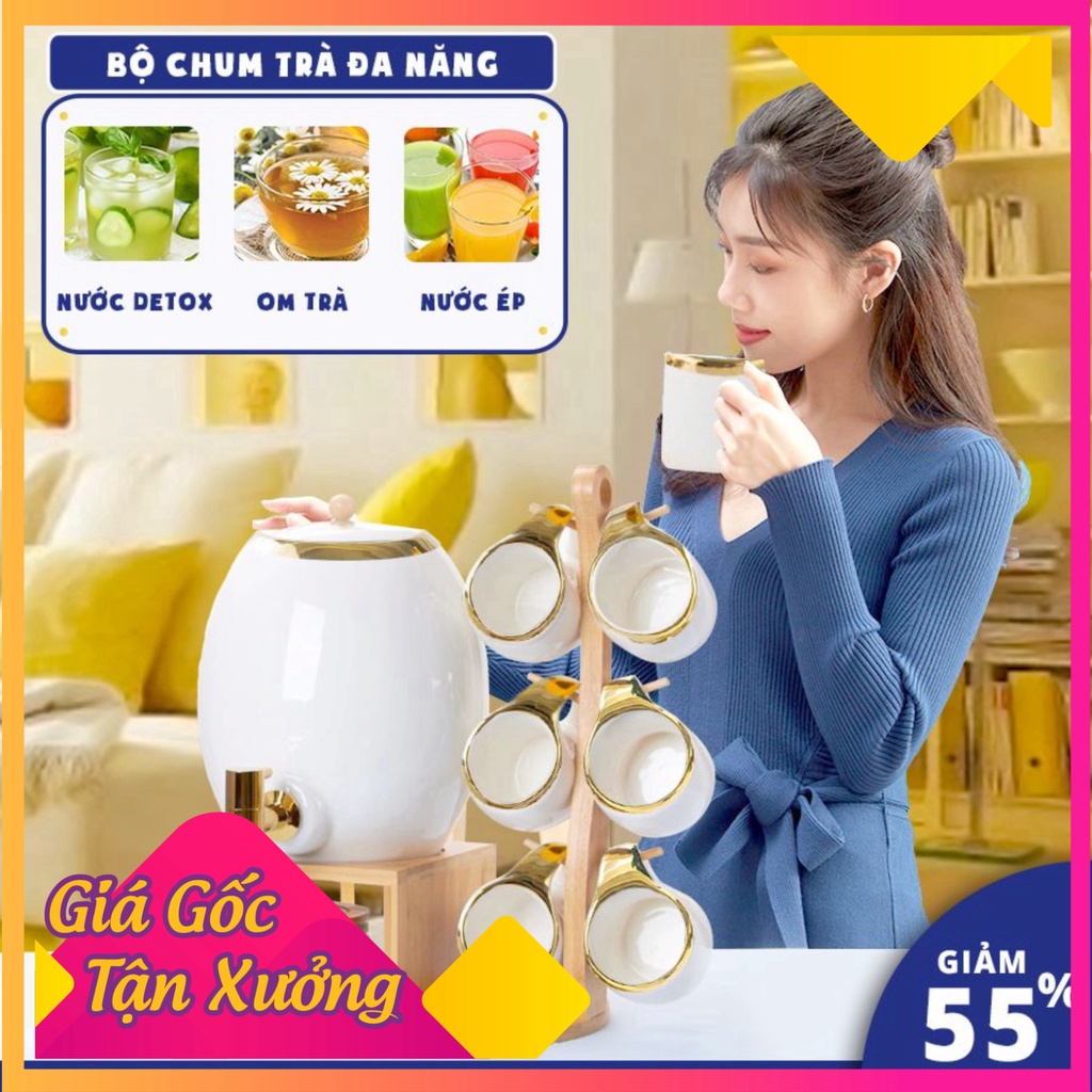 [Chính hãng] Bộ Chum Trà Tặng Bộ Kệ Gỗ Tre baohanhchinhhang | BigBuy360 - bigbuy360.vn