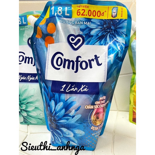 Sale 50% giá tận gốc Nước Xả Vải Comfort 1,8L Đậm Đặc/1 lần Xả/Phơi Trong Nhà chính hiệu