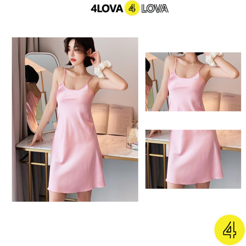 Váy ngủ 2 dây lụa satin cao cấp mềm mịn, quyến rũ