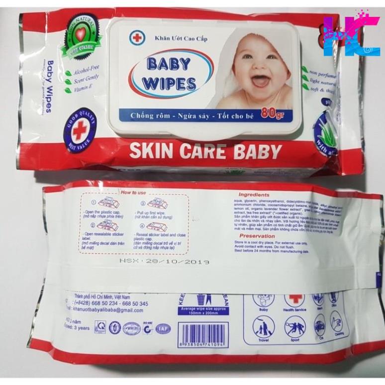 Khăn giấy ướt Baby Wipe không mùi - 100 tờ