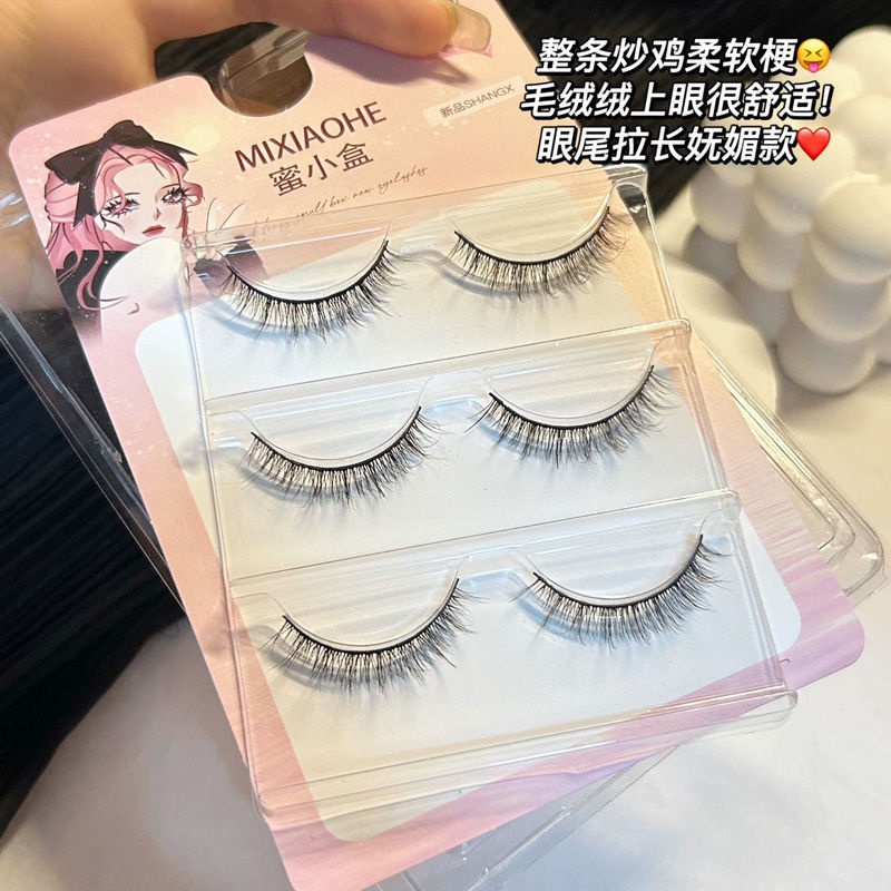 Lông Mi Giả 3D 0.05 Mềm Mịn Tự Nhiên Màu Đen