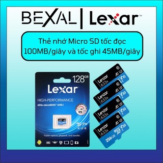 Thẻ nhớ 128gb / 64gb / 32gb, thẻ nhớ lexar microsd lên tới 100mb/giây đọc, lên tới 45mb/giây ghi bexal lx01