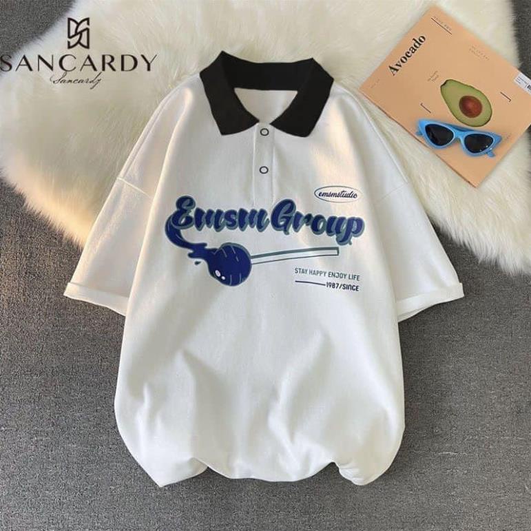 Áo Polo Nam Nữ Group Form Rộng Chất Cotton Mềm Mát, Áo Thun Kiểu Dáng Unisex Phong Cách Hàn Quốc Trẻ Trung