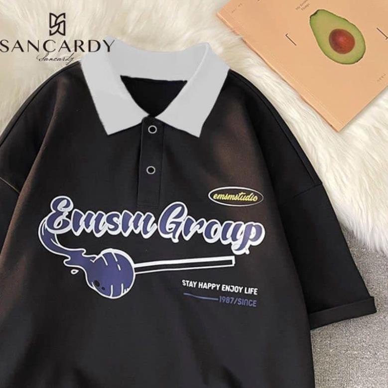 Áo Polo Nam Nữ Group Form Rộng Chất Cotton Mềm Mát, Áo Thun Kiểu Dáng Unisex Phong Cách Hàn Quốc Trẻ Trung