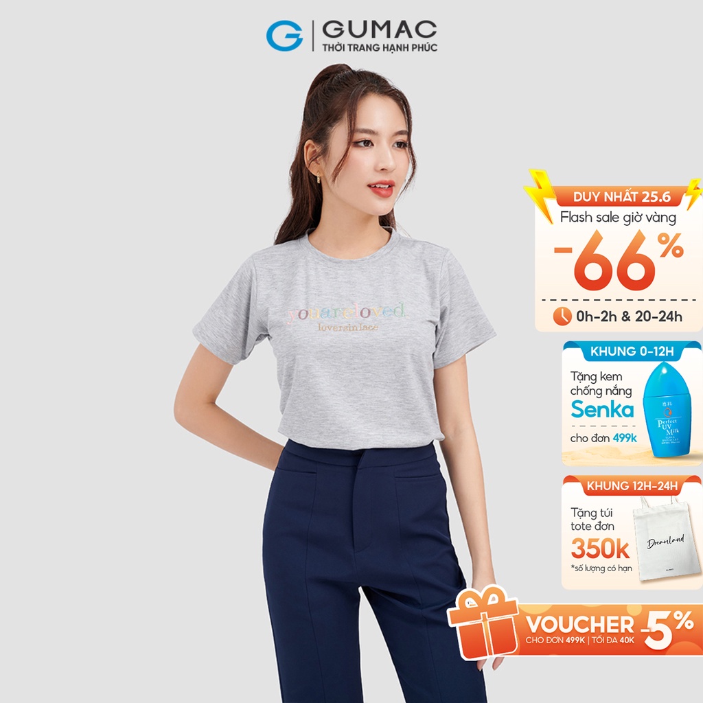 Áo thêu youareloved thời trang GUMAC ATC09010
