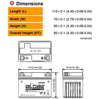 GLOBE 12V-4AH (10HR), WTZ5S-E