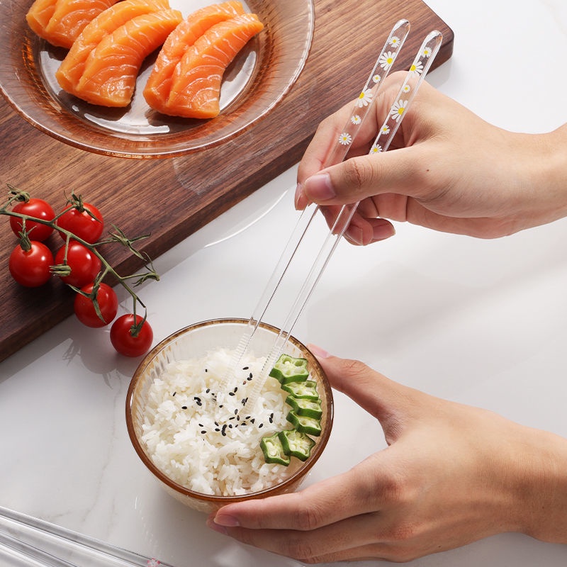 Đũa Ăn Trong Suốt In Họa Tiết Phong Cách Nhật Bản