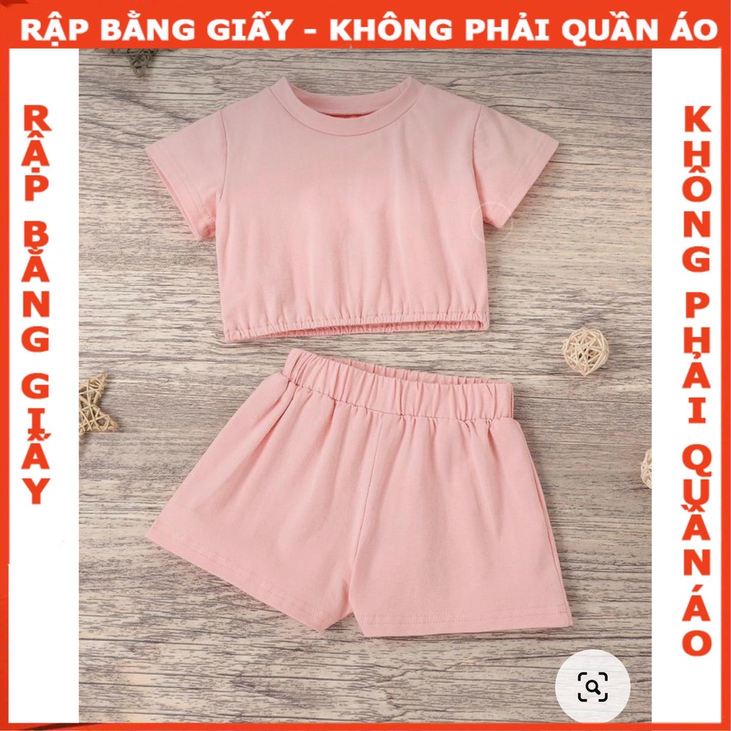 Rập giấy may bộ bé gái mã R490