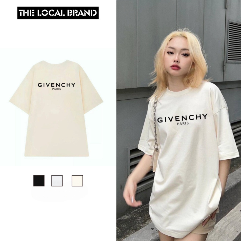 Áo Thun Nữ The Local Brand - Givenchy , Áo Cộc Basic Tối Tân Tính Cách Chất Cotton Cứng Cáp Oversize