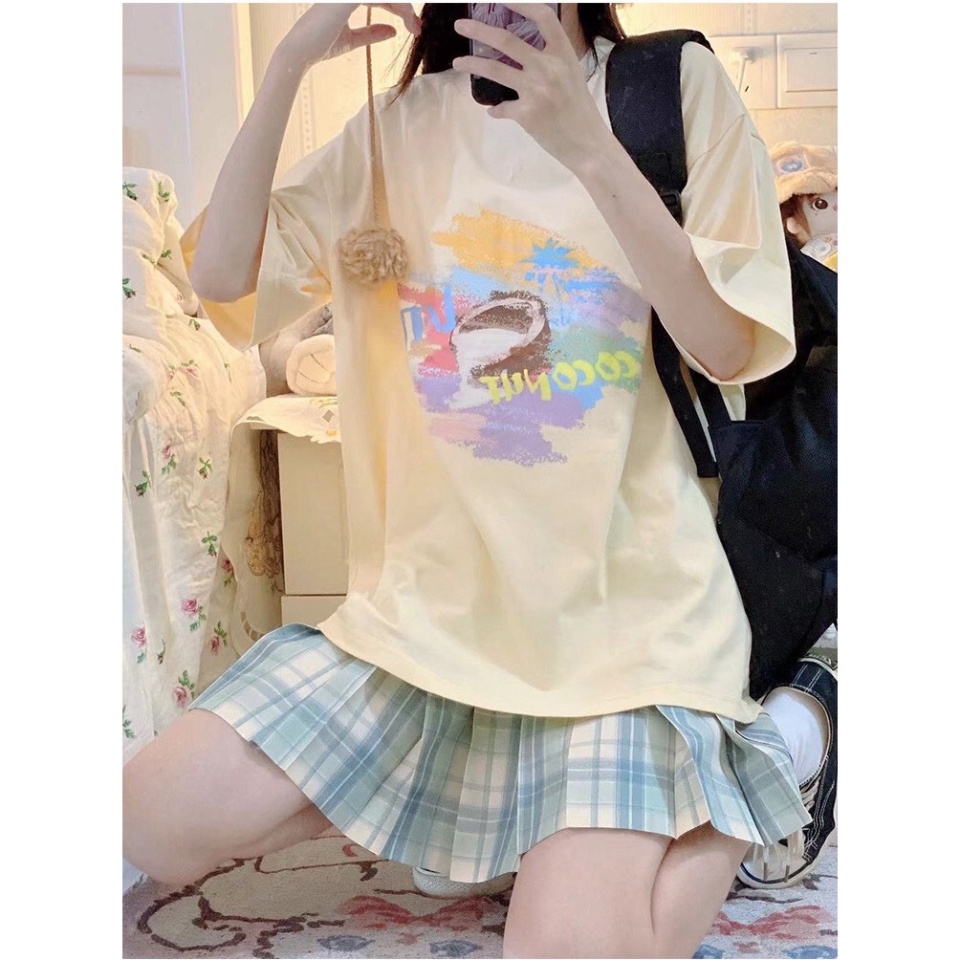 Áo Thun Nữ The Local Brand Coconut Latte , Áo Cộc Basic Tối Tân Tính Tình Chất Cotton Cứng Cáp Oversize