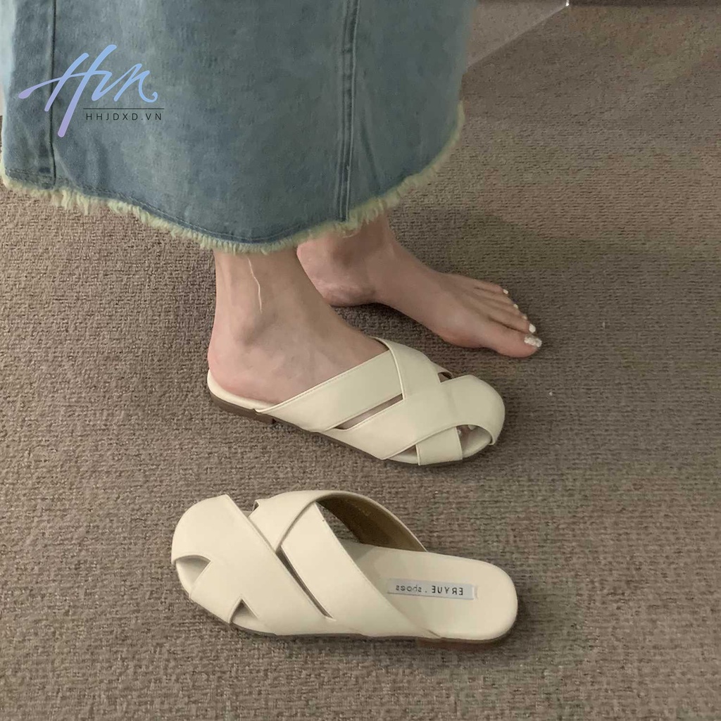 Dép Sandal Đế Bằng Phong Cách Hàn Quốc Thời Trang Mùa Hè 2023 Mới Cho Nữ