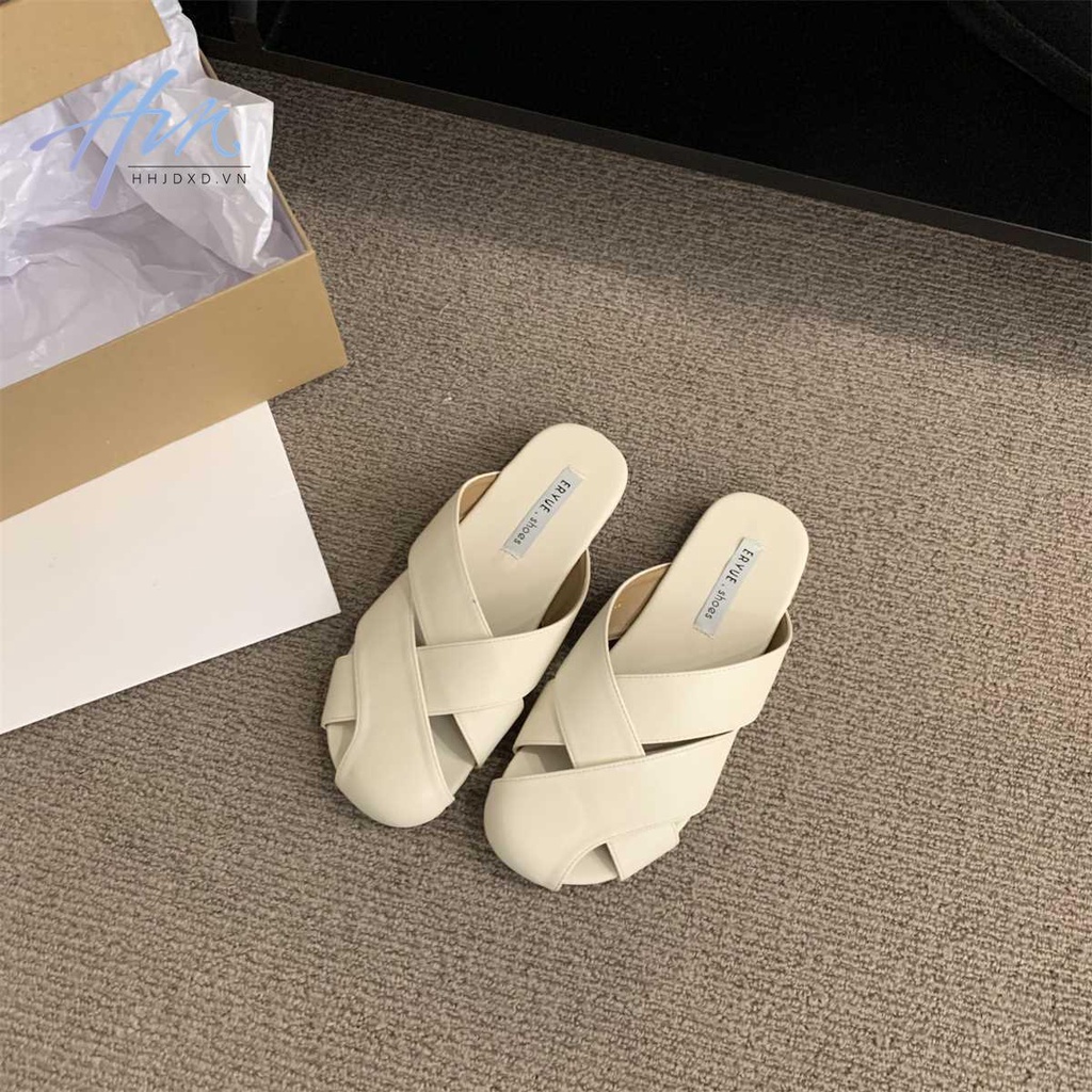 Dép Sandal Đế Bằng Phong Cách Hàn Quốc Thời Trang Mùa Hè 2023 Mới Cho Nữ