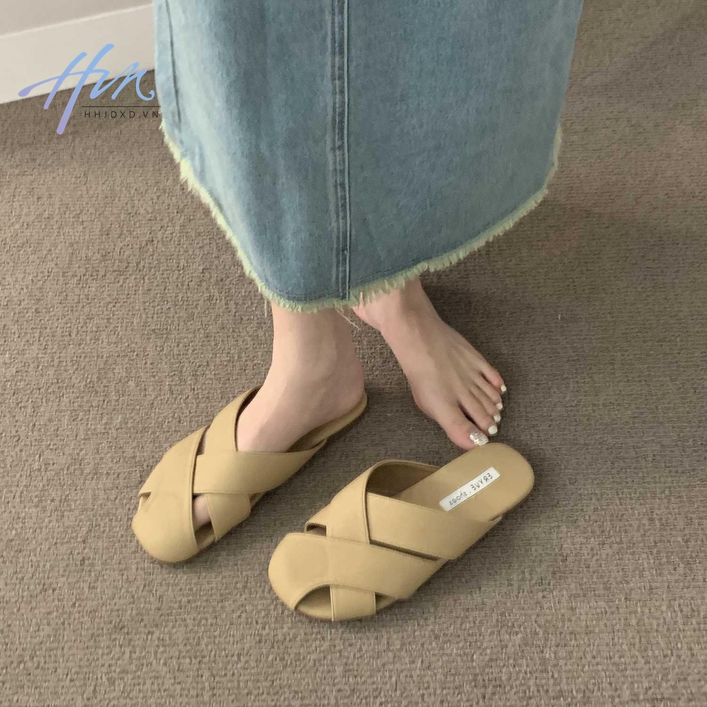 Dép Sandal Đế Bằng Phong Cách Hàn Quốc Thời Trang Mùa Hè 2023 Mới Cho Nữ