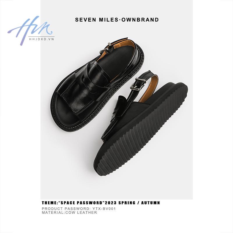 Dép Sandal Đế Phẳng Dày Phong Cách La Mã Thời Trang Mùa Hè Hàng Mới 2023 Dành Cho Bạn Nữ