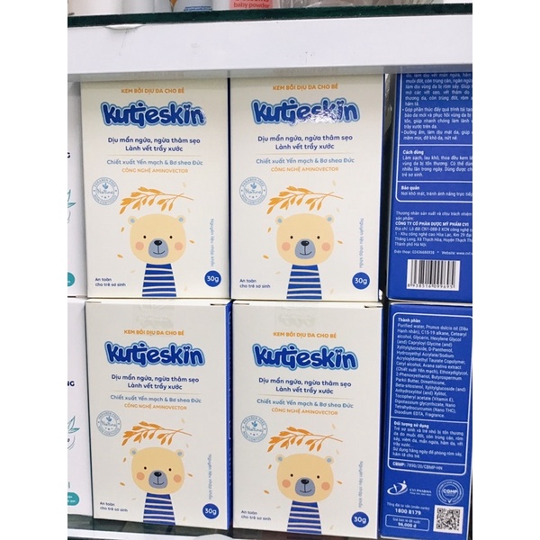 KUTIESKIN Kem bôi da tự nhiên chăm sóc làn da bé, Kem chàm sữa