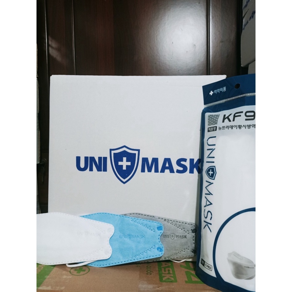 [ xịn Unimask ] Sỉ Thùng 300 Chiếc khẩu trang y tế KF94 4D Mask technology korea phòng tránh Virut