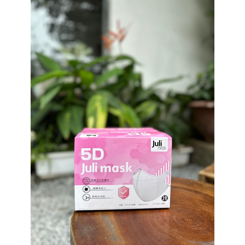 Thùng 200 Chiếc khẩu trang 5D JULI Mask Kháng Khuẩn,nhiều Màu Lạ Siêu Đẹp