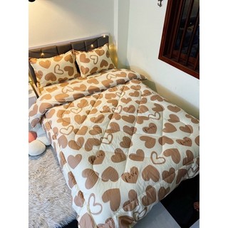 Bộ chăn ga gối Poly Cotton 5 món chăn phao - TH05