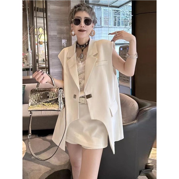 Set Áo Thun Không Tay Và Quần Short Thời Trang Dành Cho Nữ