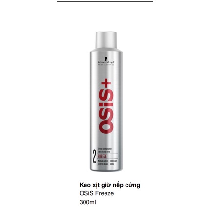 Keo Xịt Giữ Nếp Osis+2 Freeze 300ml (Hàng Nhập Đức)