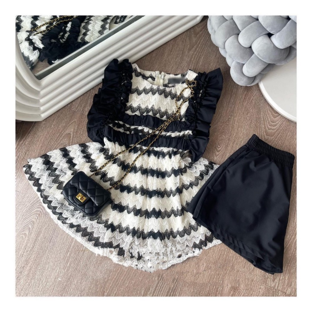 Set Ren Phối Đen Trắng Siêu Hot, Chất Ren Sịn May 2 Lớp Không Lo Ngứa