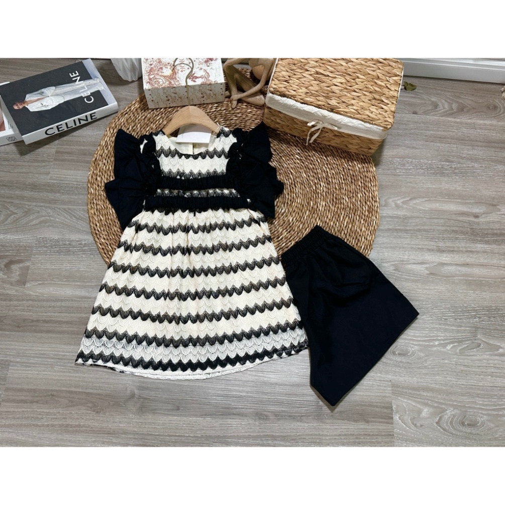 Set Ren Phối Đen Trắng Siêu Hot, Chất Ren Sịn May 2 Lớp Không Lo Ngứa