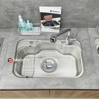 Chậu rửa bát đơn ,chậu rửa 1 hố sensuto 75x48