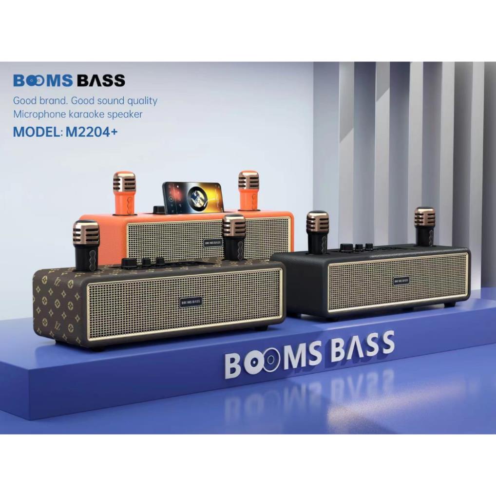 Loa Bluetooth Karaoke M2204 Kèm 2 Micro Không Dây Âm Thanh HD Bass Căng Bảo Hành Chính Hãng 12 Tháng- Linkeetech