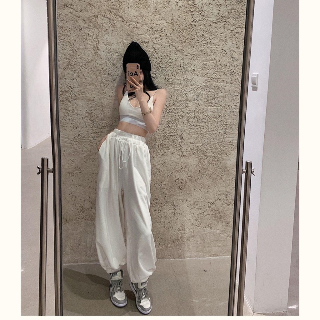 Jiashucheng Quần Dài Lưng Cao Dáng Rộng Vải Mỏng Thời Trang Mùa Hè Cho Nữ