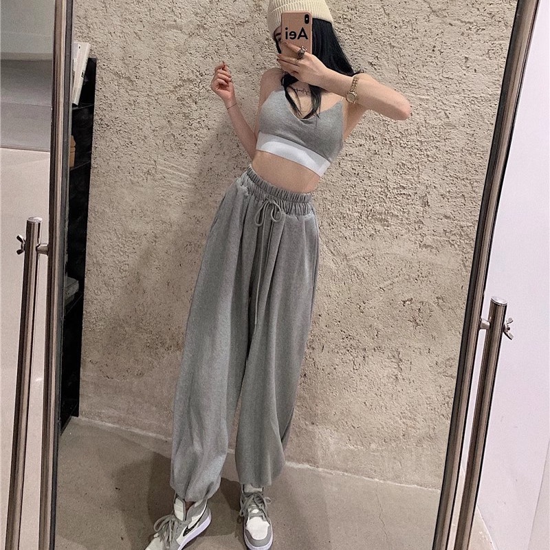 Jiashucheng Quần Dài Lưng Cao Dáng Rộng Vải Mỏng Thời Trang Mùa Hè Cho Nữ
