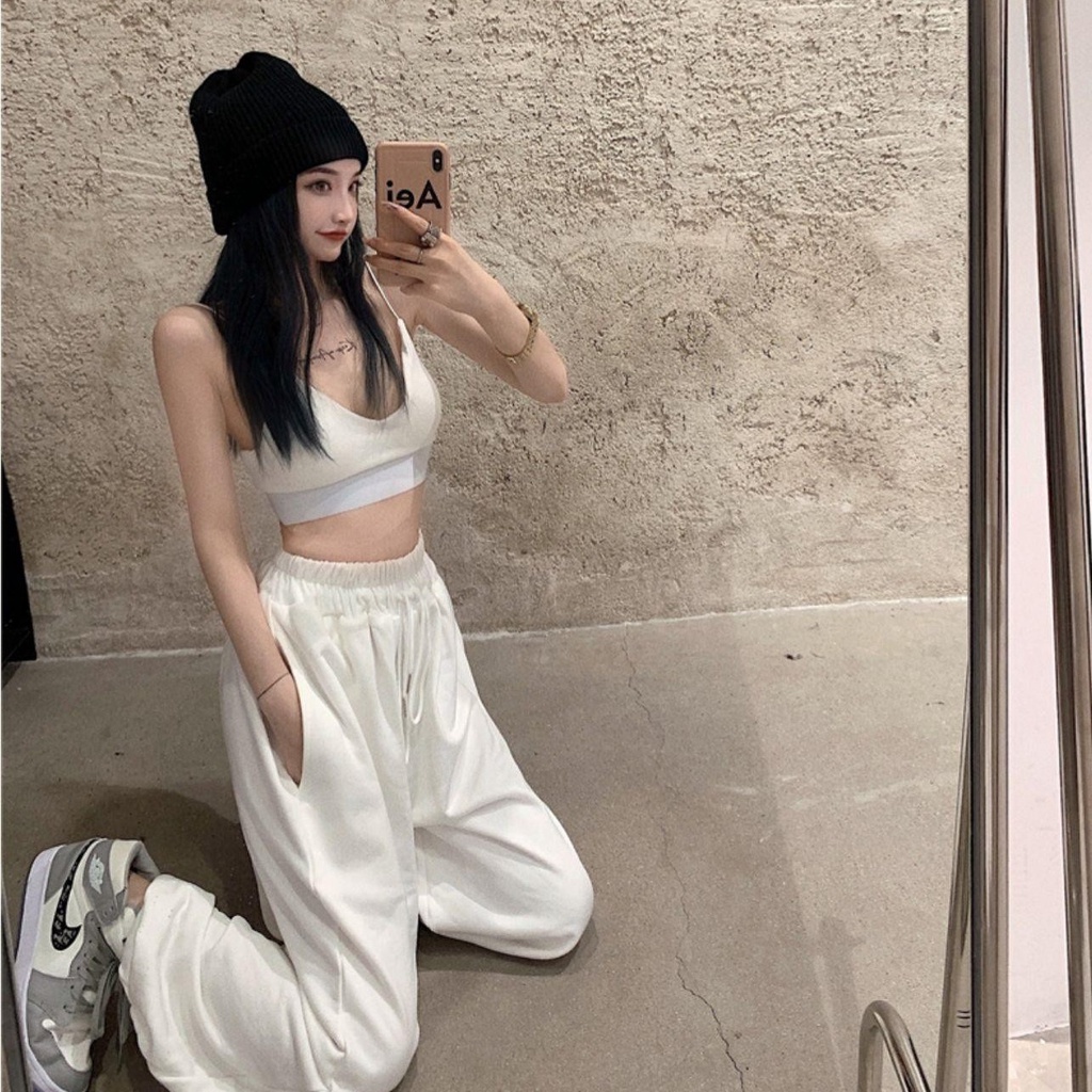Jiashucheng Quần Dài Lưng Cao Dáng Rộng Vải Mỏng Thời Trang Mùa Hè Cho Nữ