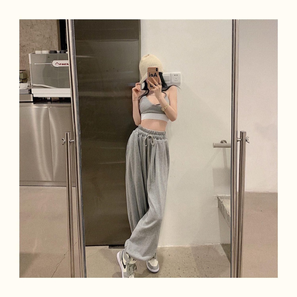 Jiashucheng Quần Dài Lưng Cao Dáng Rộng Vải Mỏng Thời Trang Mùa Hè Cho Nữ