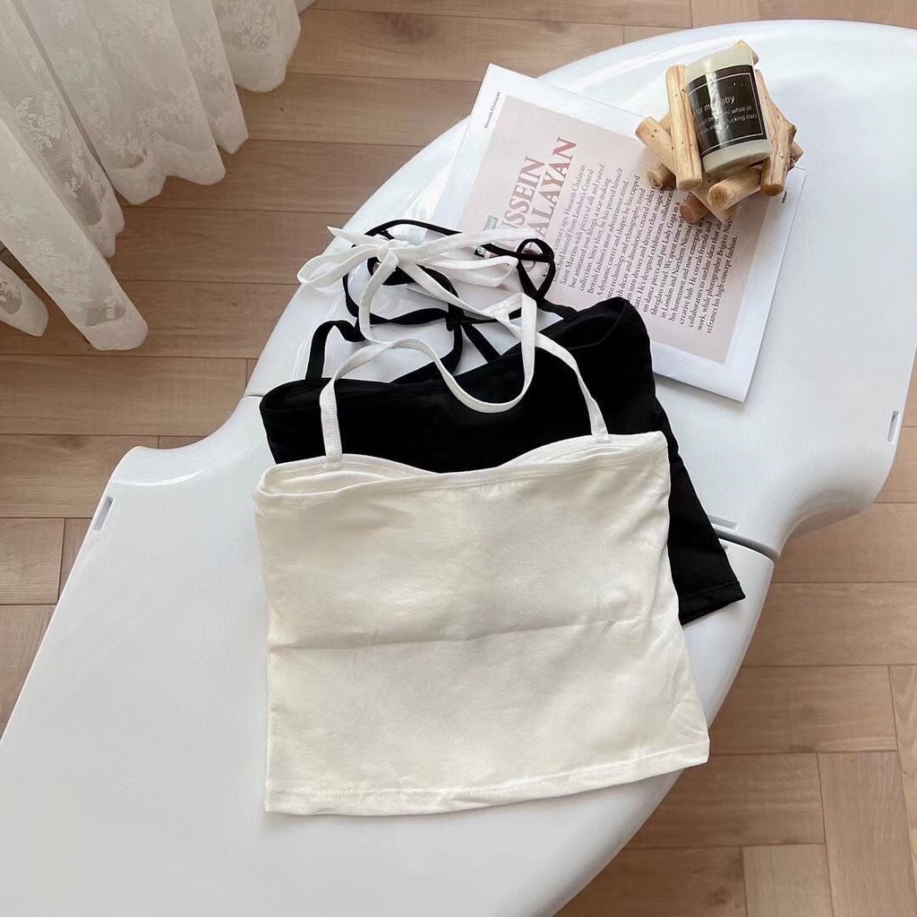 Jiashucheng Áo Lót Hai Dây Dáng Ngắn Có Đệm Ngực Chống Chói Lưng Đẹp Phù Hợp Với Bé Gái