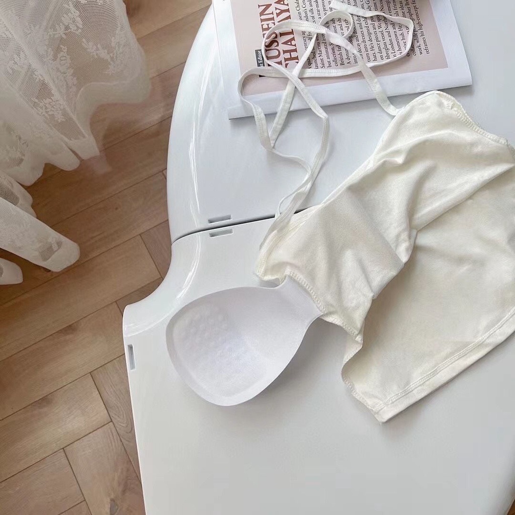 Jiashucheng Áo Lót Hai Dây Dáng Ngắn Có Đệm Ngực Chống Chói Lưng Đẹp Phù Hợp Với Bé Gái