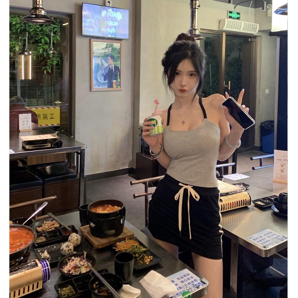 Jiashucheng Áo Lót Đệm Ngực Mỏng Vừa Vặn Với Thiết Kế Hai Dây Màu Xám Ngọt Ngào Phù Hợp Với Bảng Hiệu Jiashucheng