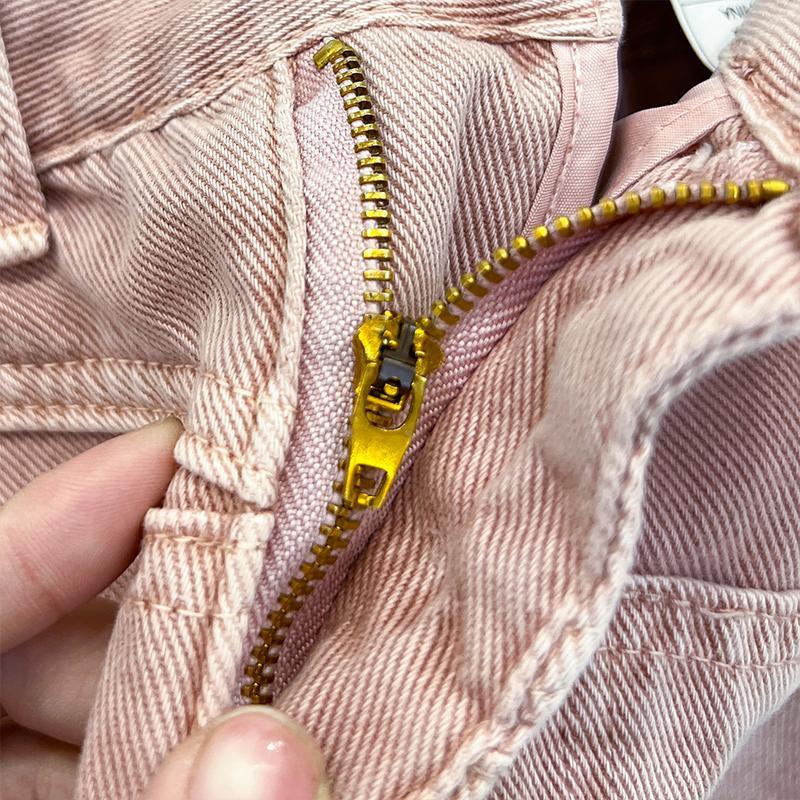 Jiashucheng Chân Váy Denim Hồng Lưng Cao Dáng Chữ A Thời Trang Mùa Hè Hàng Mới Dành Cho Bạn Nữ